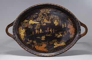 Chinese Gilt Lacquer Tray