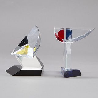Grp: 2 Latchizar Boyadjier Glass Sculptures