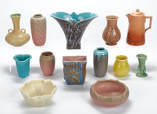 Grp: 13 Rookwood Pottery Pieces 1930s-1950s