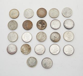 Grp: 22 Morgan Silver Dollars 1888-1890