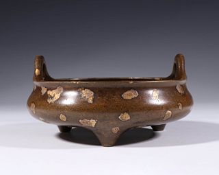 A Bronze with Gold Spots Censer