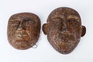Two Silver Face Masks