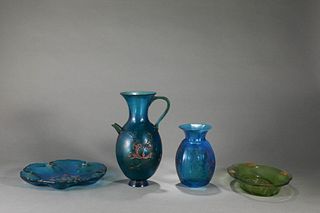 A Group of Four Peking Glass ornaments