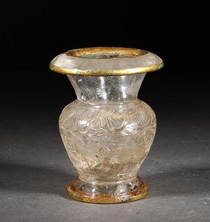 A Crystal with partial gold encasement Cup.