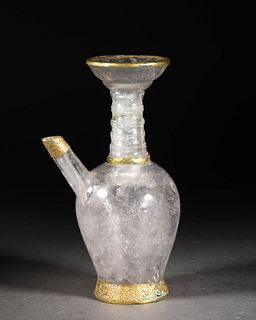 A Crystal with partial gold encasement Ewer.