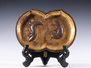 A Gilt Bronze Plate