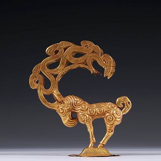 A Gold Deer Shaped Ornament