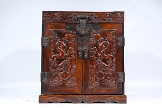 A Carved Hardwood Multitier Box