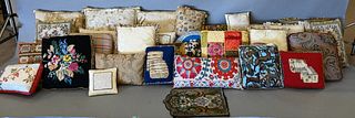 Large Lot of Miscellaneous Pillows, many having embroidery. 