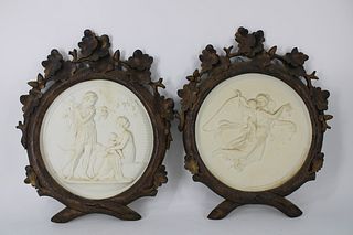 2 Bing & Grondhal Framed Parian Plaques.