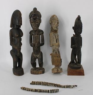 Group Of 4 Antique African Wood Carvings