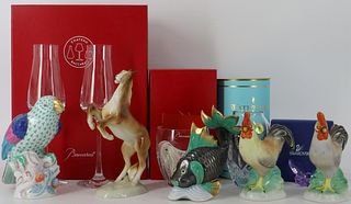 Grouping of Signed Items Inc. Baccarat, Herend and