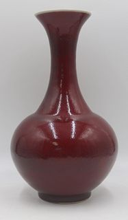 Chinese Ming Dynasty Oxblood Glazed Vase.