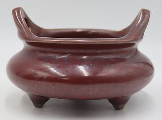 Signed Chinese Qing Dynasty Tripod Censer.