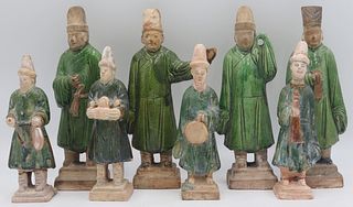 Grouping of (8) Chinese Ming Dynasty Tomb Figures.