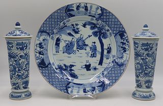 Ex-Christie's Chinese Blue and White Charger.