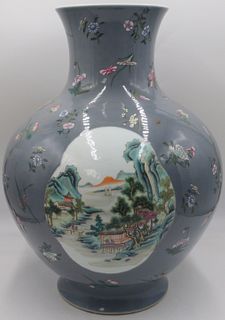 Large Chinese Famille Rose Bulbous Vase.