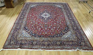 Vintage And Finely Hand Woven Kashan Medallion