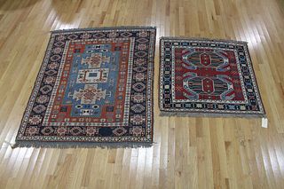 2 Vintage And Finely Hand Woven Carpets.