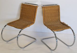 Midcentury Pr Of  Mies Van Der Rohe MR10 Chairs.