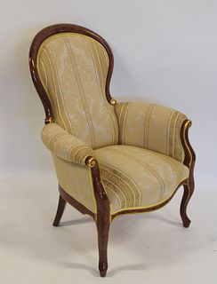 Victorian Style Upholstered And Gilt Decorated