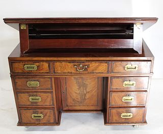 Antique Mahogany, Banded & Inlaid Campaign