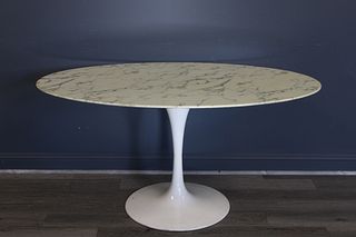 Midcentury  Oval Saarinen Marbletop Table .