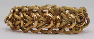 JEWELRY. Italian 18kt Gold Link Bracelet.