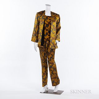 Saint Laurent Rive Gauche Three-piece Silk Suit