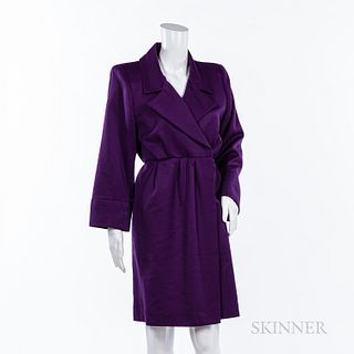 Two Saint Laurent Rive Gauche Purple Dresses