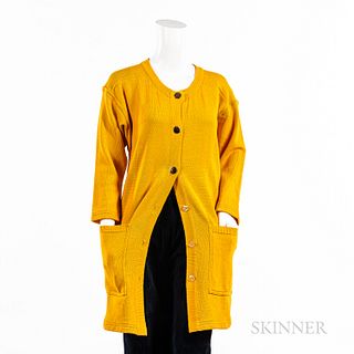 Yves Saint Laurent Variation Bright Yellow Wool Sweater/Dress
