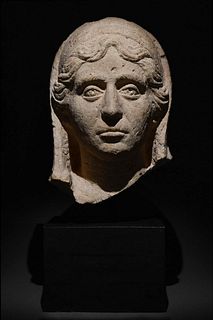 ROMAN MARBLE BUST OF A NOBLEWOMAN