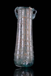 ANCIENT ROMAN GLASS DOUBLE BALSAMARIUM