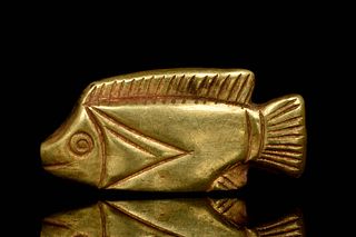 EGYPTIAN GOLD FISH AMULET