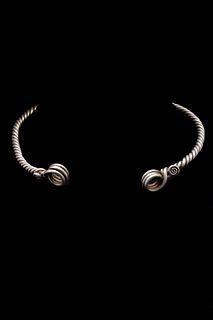 VIKING TWISTED SILVER TORC