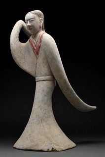CHINESE HAN DYNASTY POTTERY DANCER - TL TESTED