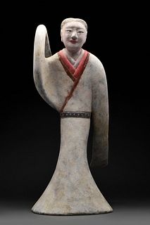 CHINESE HAN DYNASTY POTTERY DANCER - TL TESTED