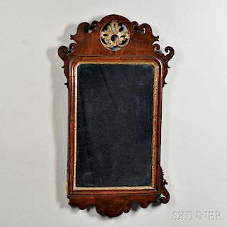 Chippendale Walnut and Parcel-gilt Mirror