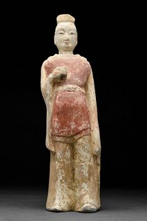 CHINESE NORTHERN WEI TERRACOTTA ATTENDANT - TL TESTED