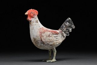 CHINESE POTTERY ROOSTER - TL TESTED