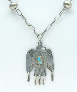 Navajo Silver Eagle / Thunderbird Necklace