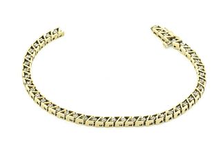 14K Yellow Gold & Diamond Z Link Bracelet