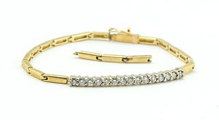14K Yellow Gold and Diamond Bracelet - Extra Piece