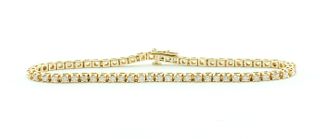 14K Yellow Gold & Diamond Bracelet
