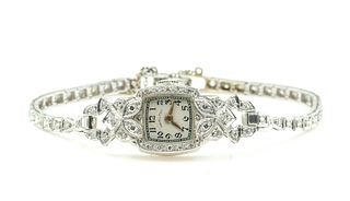 Hamilton Ladies Watch - Platinum, Diamonds