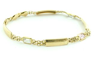 18K Yellow Gold and Gemstone Bracelet