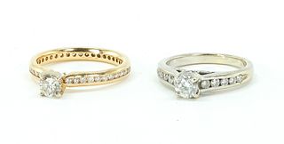 2 Gold and Diamond Engagement Rings
