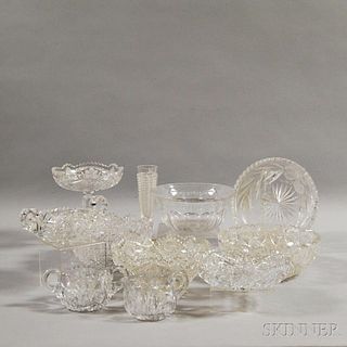 Eleven Pieces of American Colorless Cut Glass