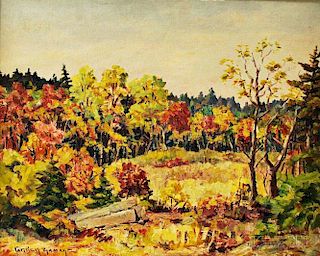 Parker Gamage (Maine, 1882-1960)       Last of the Autumn Leaves.