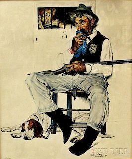 Framed Norman Rockwell Offset Lithograph